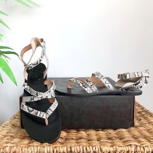 Amuse Society x Matisse Snakeskin Thong Sandals 8